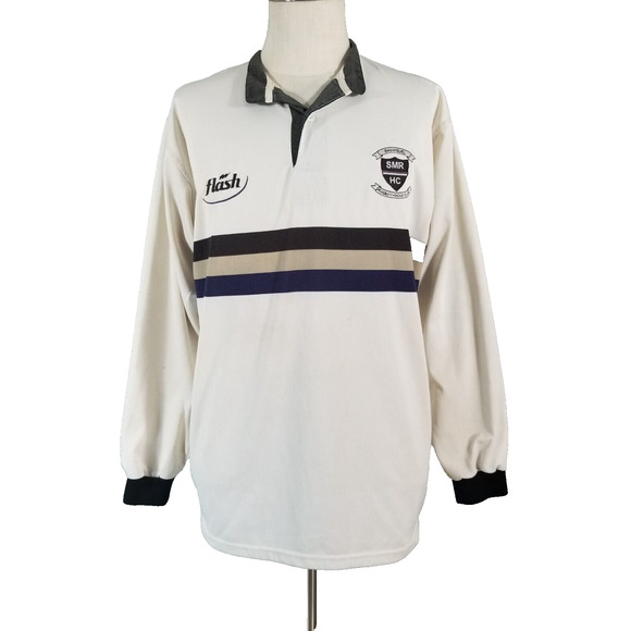 Flash San Miguel Rugby Jersey men's XL extra large white long sleeve flawed - Picture 1 of 16